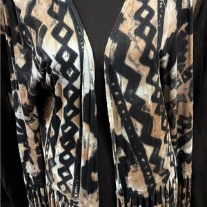 T Party Fashion Tie-Dye Fringe Shawl